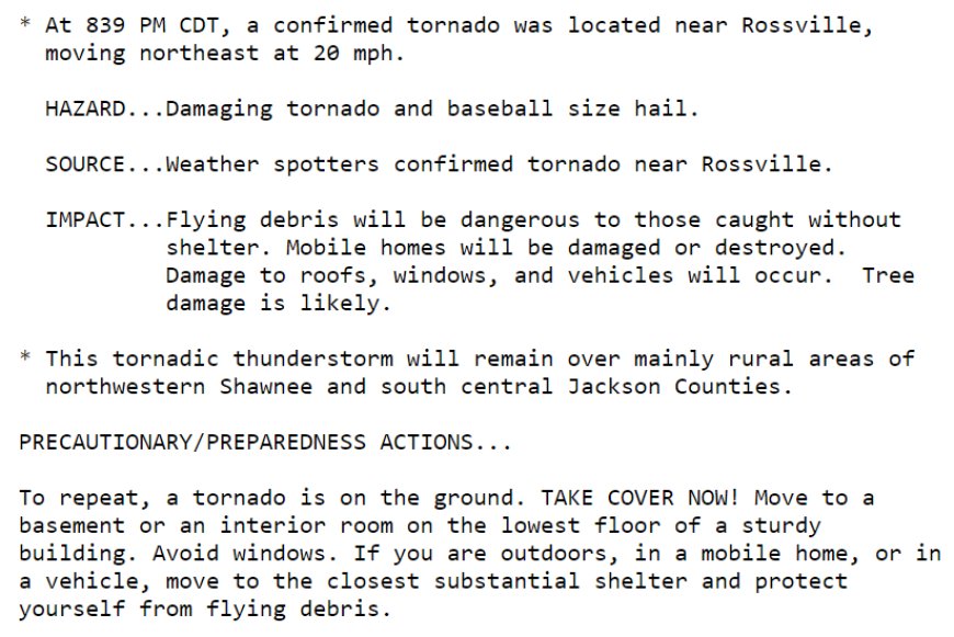 Take cover! Tornado reported on the ground near Rossville in northwest Shawnee County