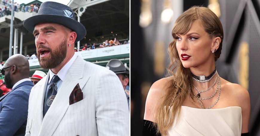 Was Travis Kelce's Derby Suit Meant to Match Taylor Swift's Grammys Gown?