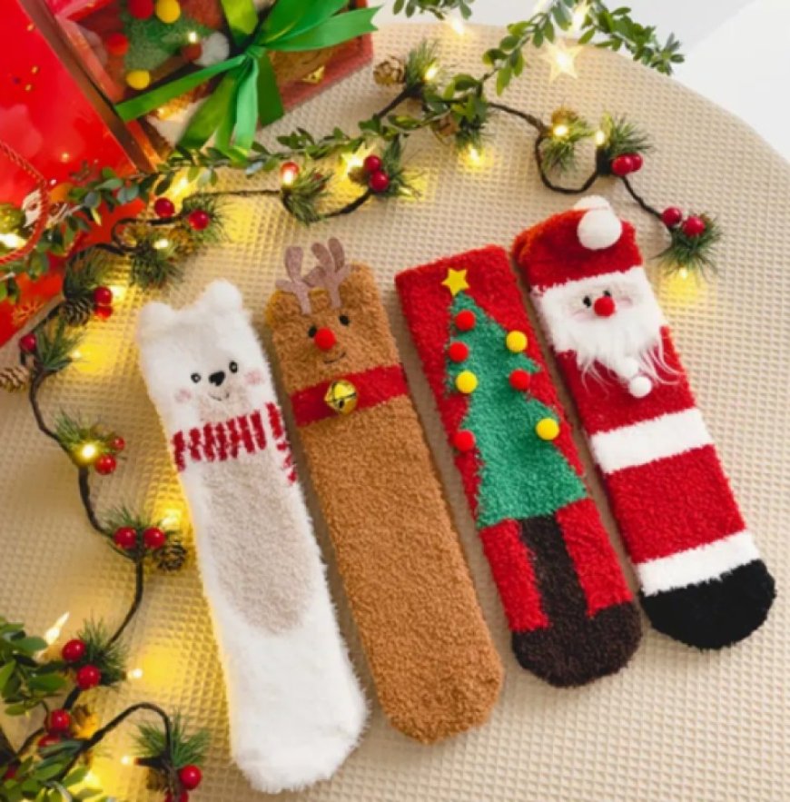 Fancial 4 Pairs Socks Gift For Christmas With Box